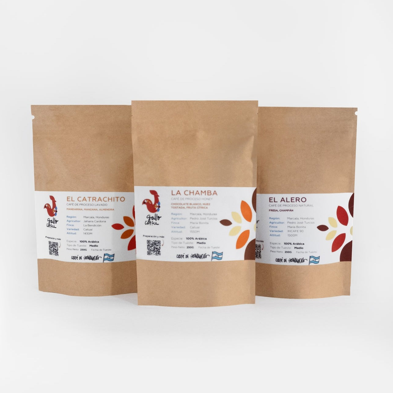 Pack degustación de 3 cafés hondureños: La Chamba + El Alero + El Catrachito