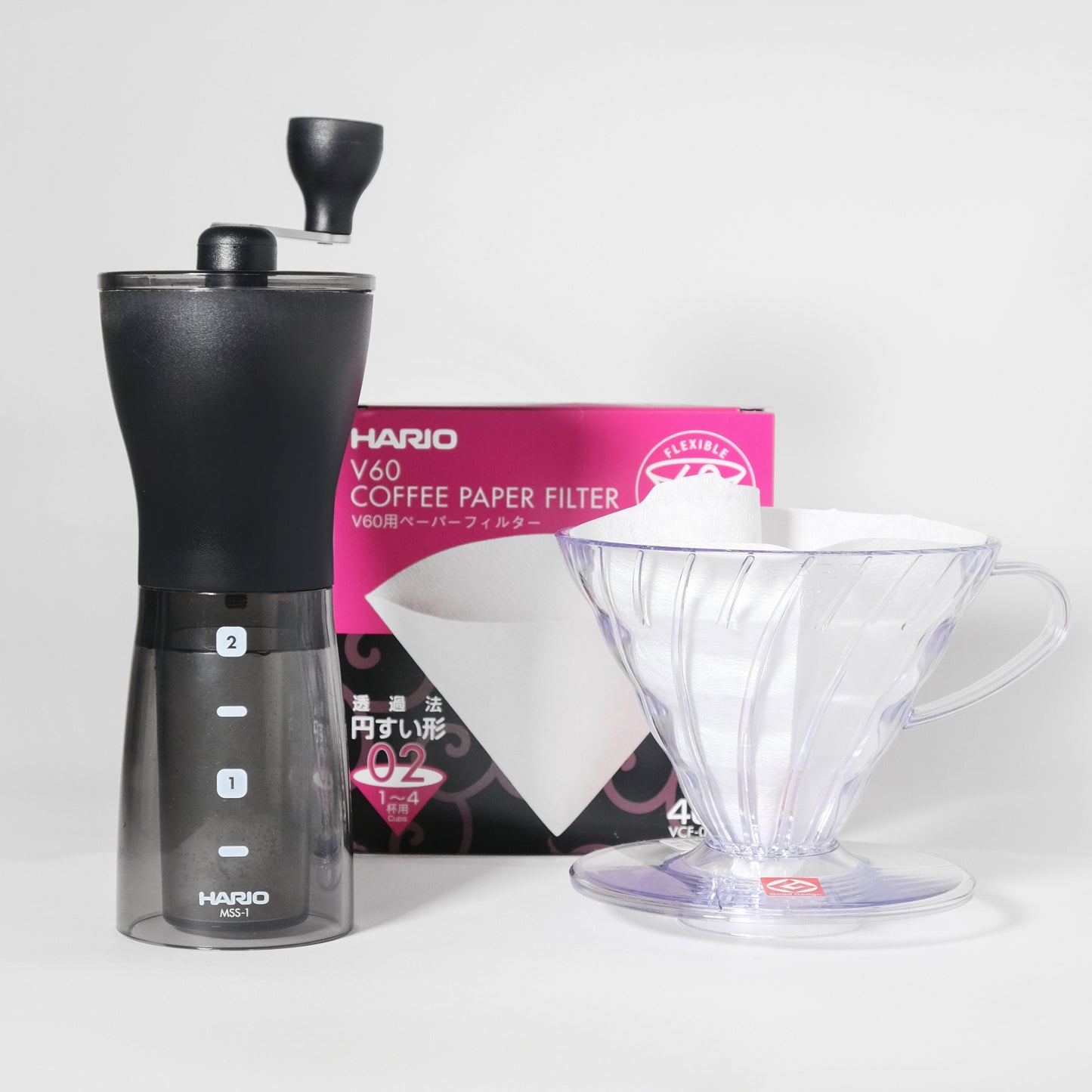 Pack café + V60 + filtros + molinillo