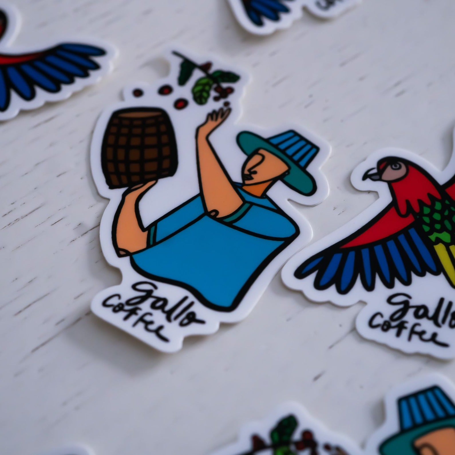 Stickers of Gallo Coffee 